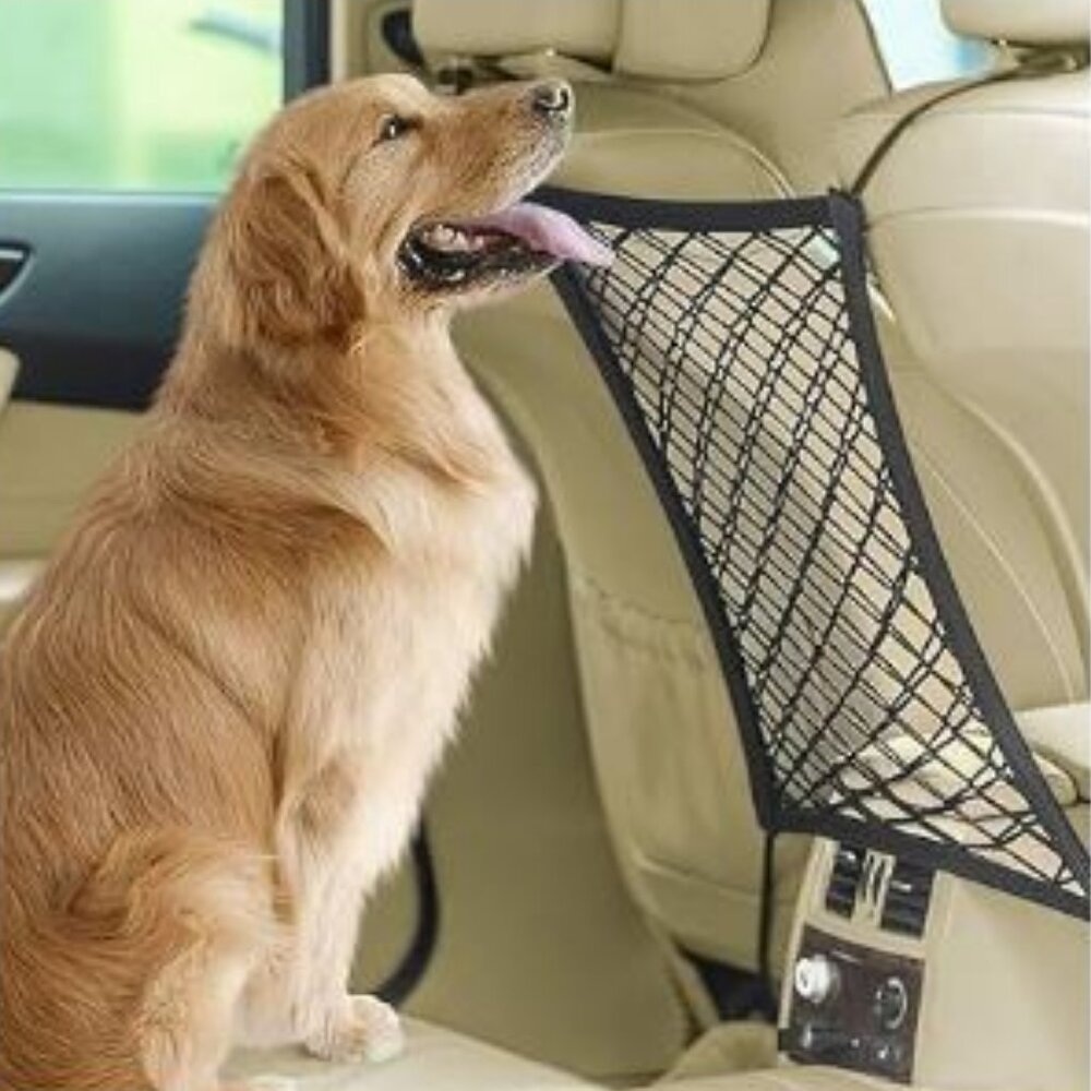 New Dog Barrier Safety Car Net Stretchy Car Seat Organizer Universal